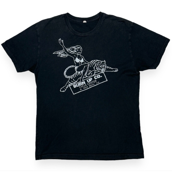 NEXT LEVEL Black Burn Up Co. Cycle Center S/S Shirt - Picture 1 of 4